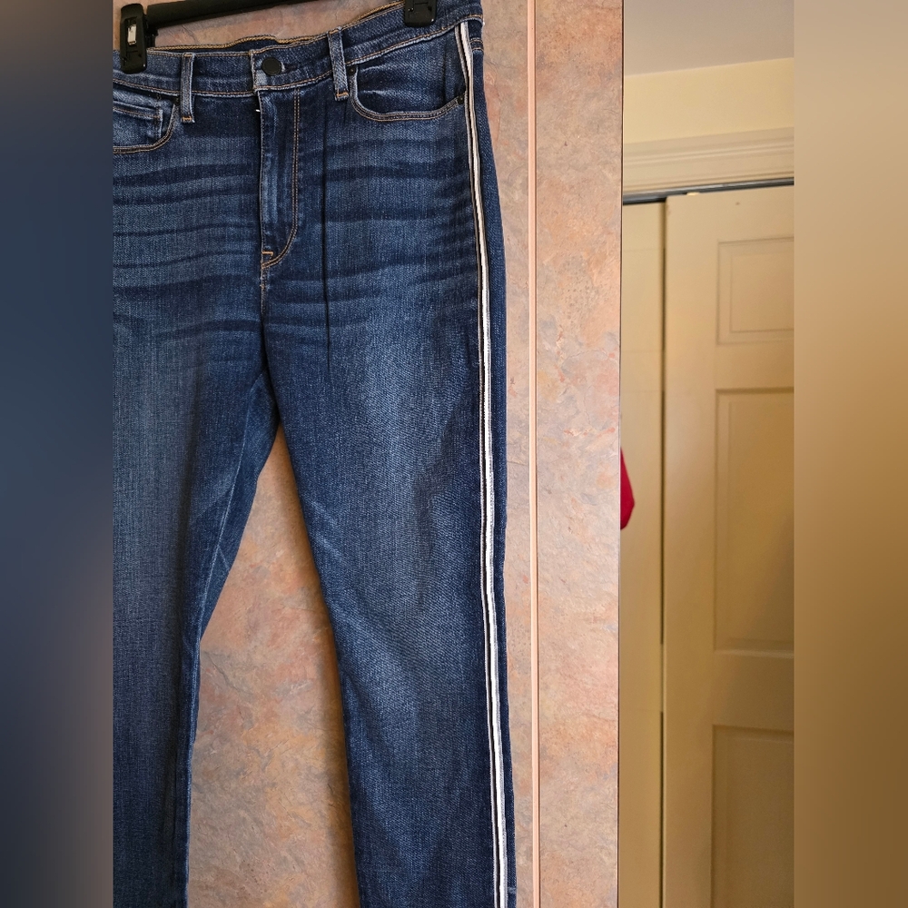 Hudson Barbara Super Skinny Side Stripe High Waist Ankle Jean. SZ 28.NWT